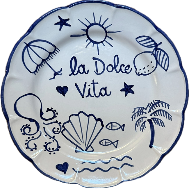 Dolce Vita Blue Plate 20 cm