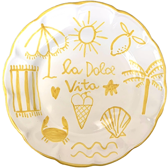 Assiette Dolce Vita Jaune 25 cm