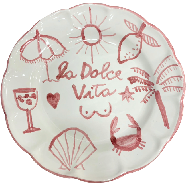 Dolce Vita Rose Plate 25 cm