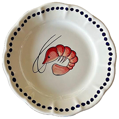 Assiette Estate 16 cm Gambas Rouge