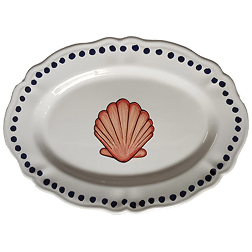 Plat Ovale Estate 32 cm Coquille Rouge