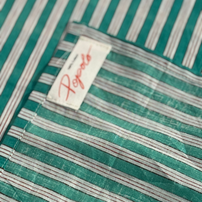 Green Striped Tablecloth