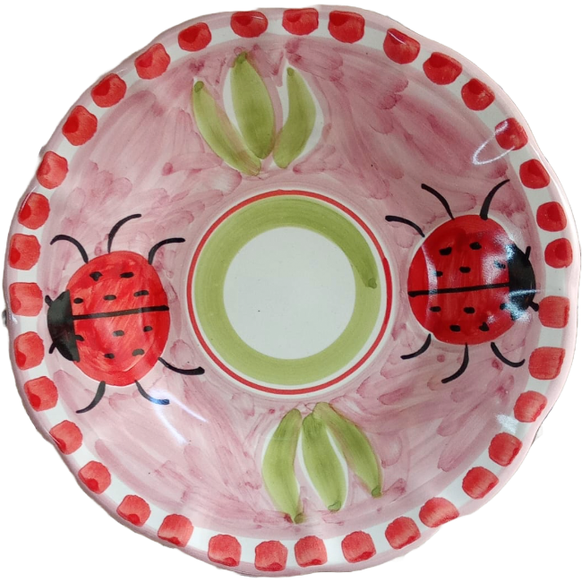 Amalfi Plate 16 cm Ladybug Pink