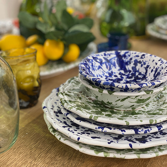 20 cm Points Plate Green