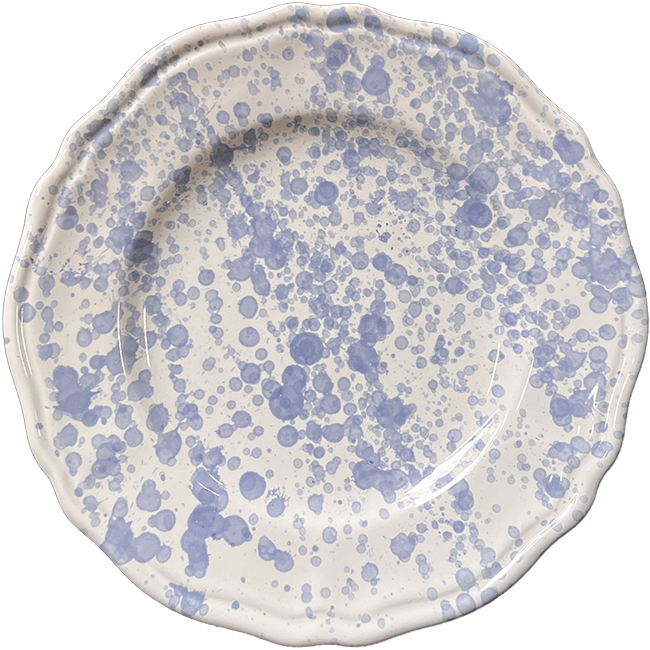 Assiette Points 25 cm Bleu Ciel