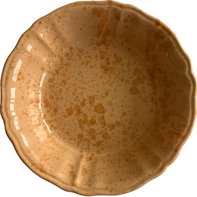 22 cm Bowl Colored Ochre Dots