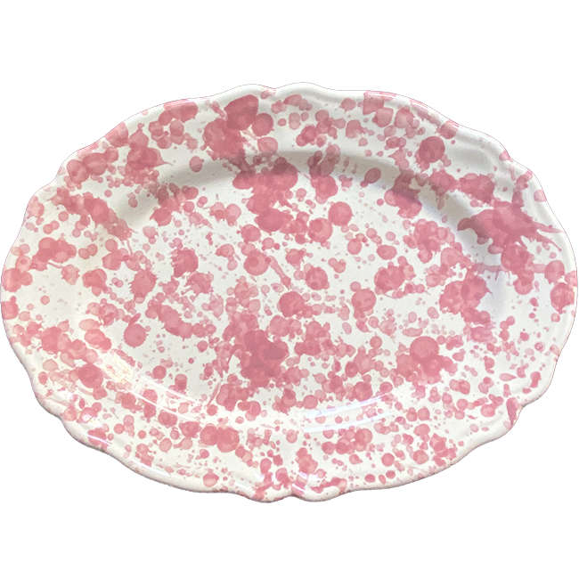 Plat Ovale Points 32 cm Roses