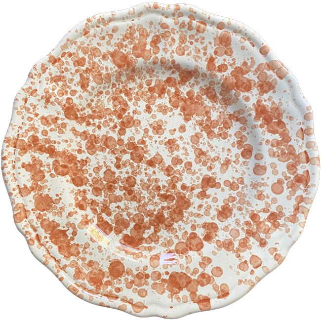 Assiette Points 20 cm Terracotta Clairs
