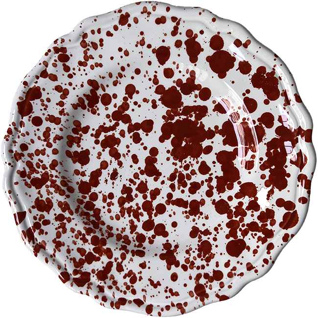 25 cm Dark Terracotta Points Plate