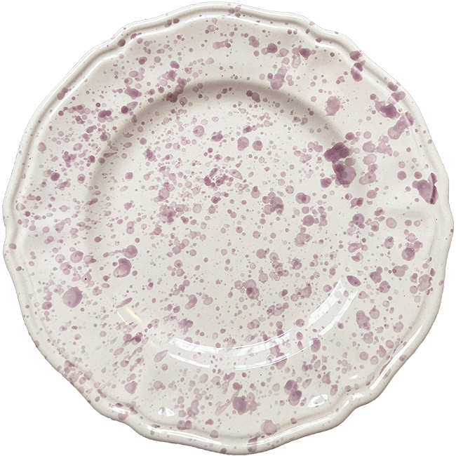 Assiette Points 20 cm Violets