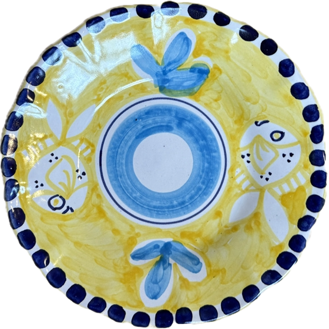 Amalfi Plate 16 cm Yellow Fish