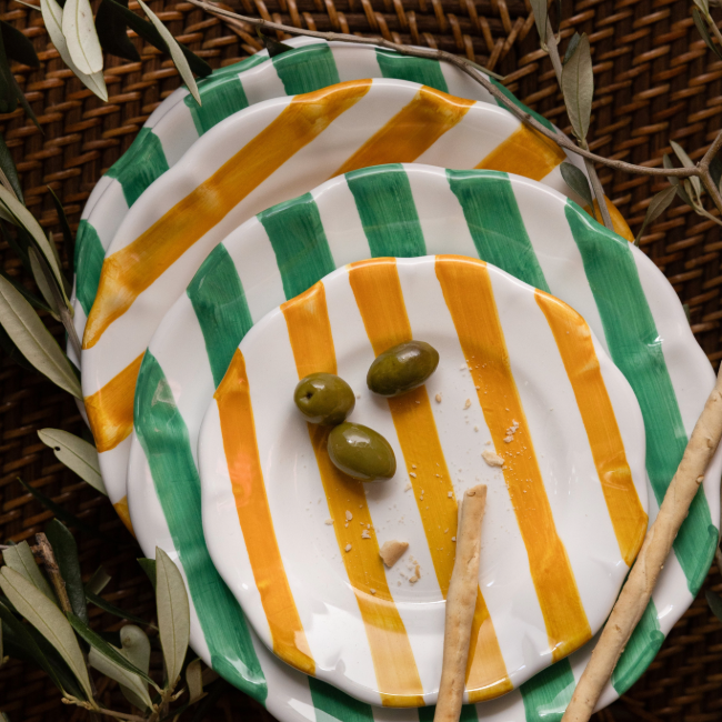 Light Green Striped Pasta