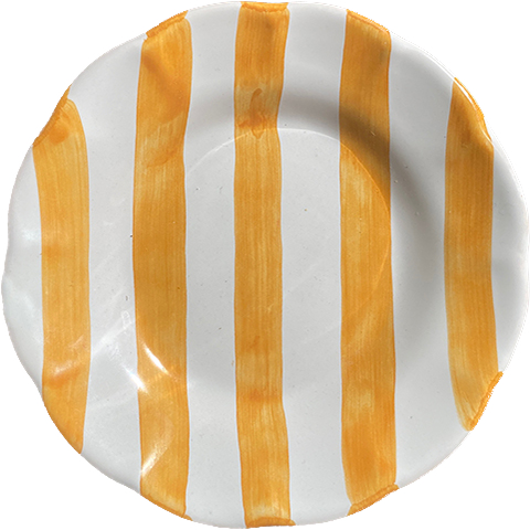 Striped Plate 25 cm Ochre