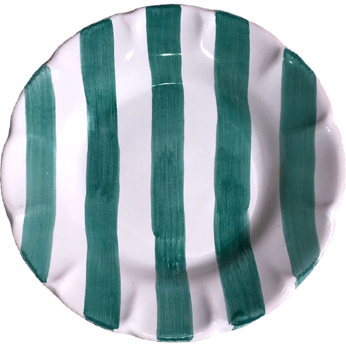 16 cm Green Stripe Plate