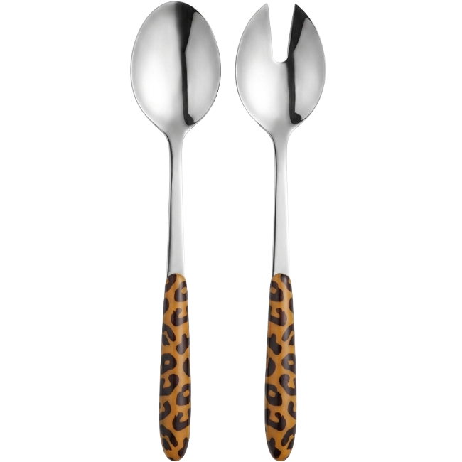 Set de couverts à salade Léopard