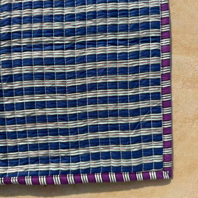 Set de Table Rayé Bleu et Violet