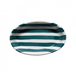 Green stripe hollow oval...