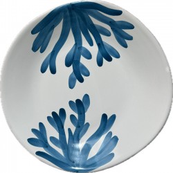Plate 20 cm with blue coral
