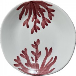 Plate 20 cm with burgundy...