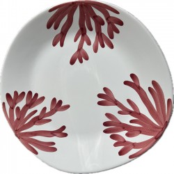 Plate 25 cm with burgundy...