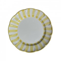 Yellow sun stripe plate 25 cm