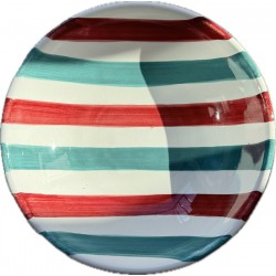 Bordeaux Vert stripe bowl 20cm