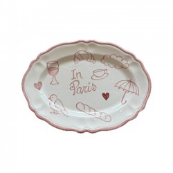 Platter Oval In Paris Pink