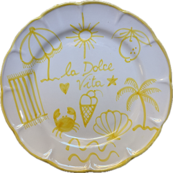 Assiette Dolce Vita Jaune...