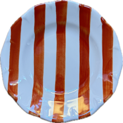 Assiette 16 cm Rayure Orange