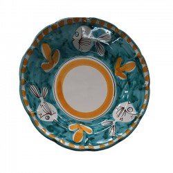 Assiette 21 cm Poisson Vert