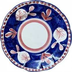 Blue 25cm Plate with fish