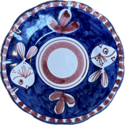 Blue & red plate16 cm with...