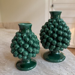 Candle Holder Pigna Green -...