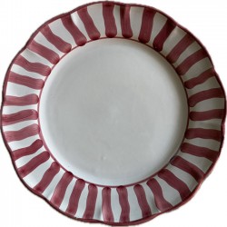 Burgundy sun stripe plate...