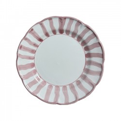 Pink sun stripe plate 20 cm