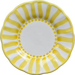 Yellow sun stripe plate 16 cm