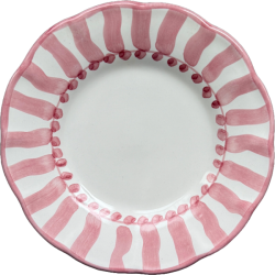 Pink sun stripe plate 16 cm