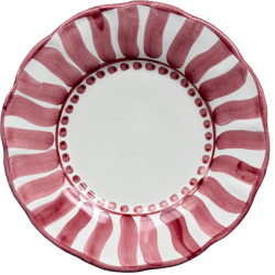 Burgundy sun stripe plate...