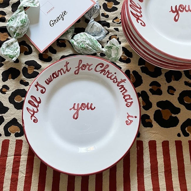 20 cm Plate ALL I WANT FOR CHRISTMAS