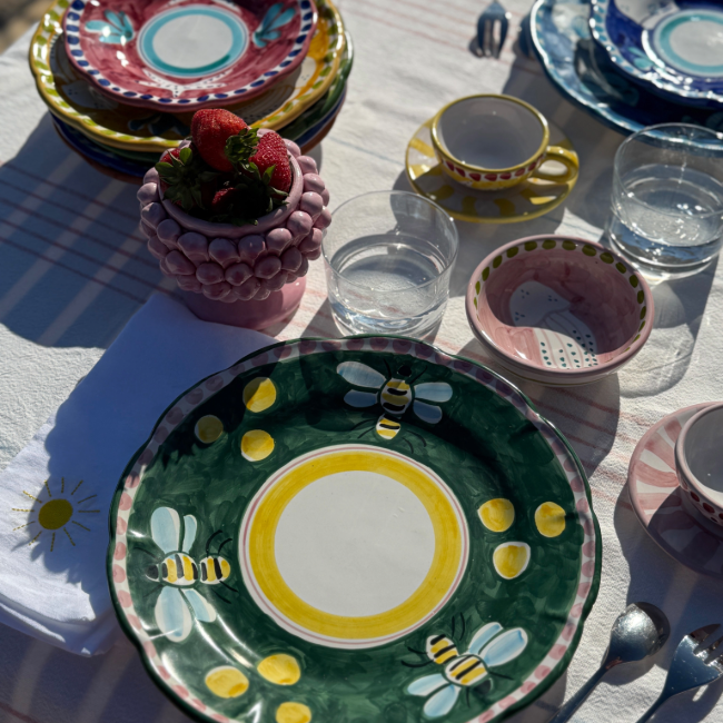 Assiette Amalfi Pasta 24 cm Abeille