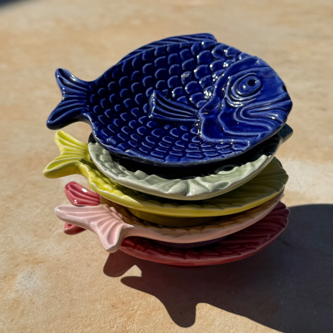 Mini plat poisson bleu foncé 10,5cm
