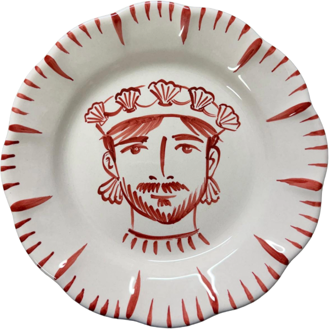 Assiette Re di Sicilia 16cm Homme Coquillage