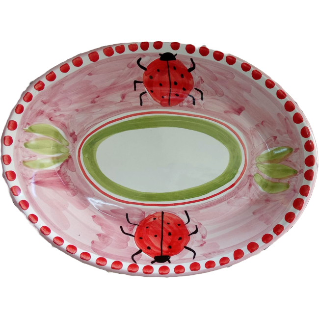 Amalfi Plate 16 cm Pink Ladybird
