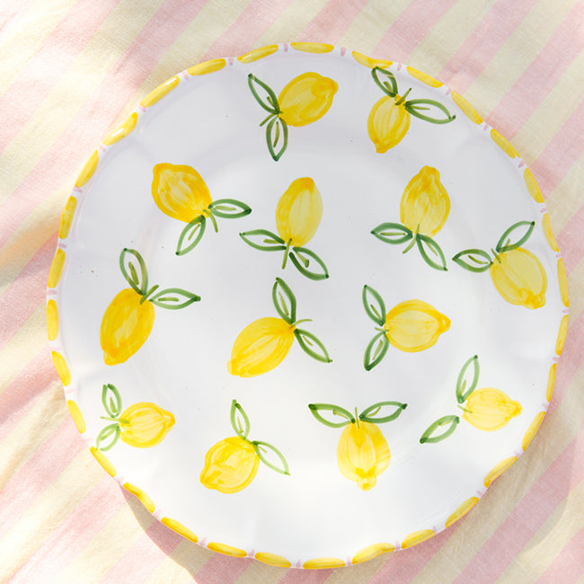 Assiette 25 cm Citrons POPOLO x BONTON