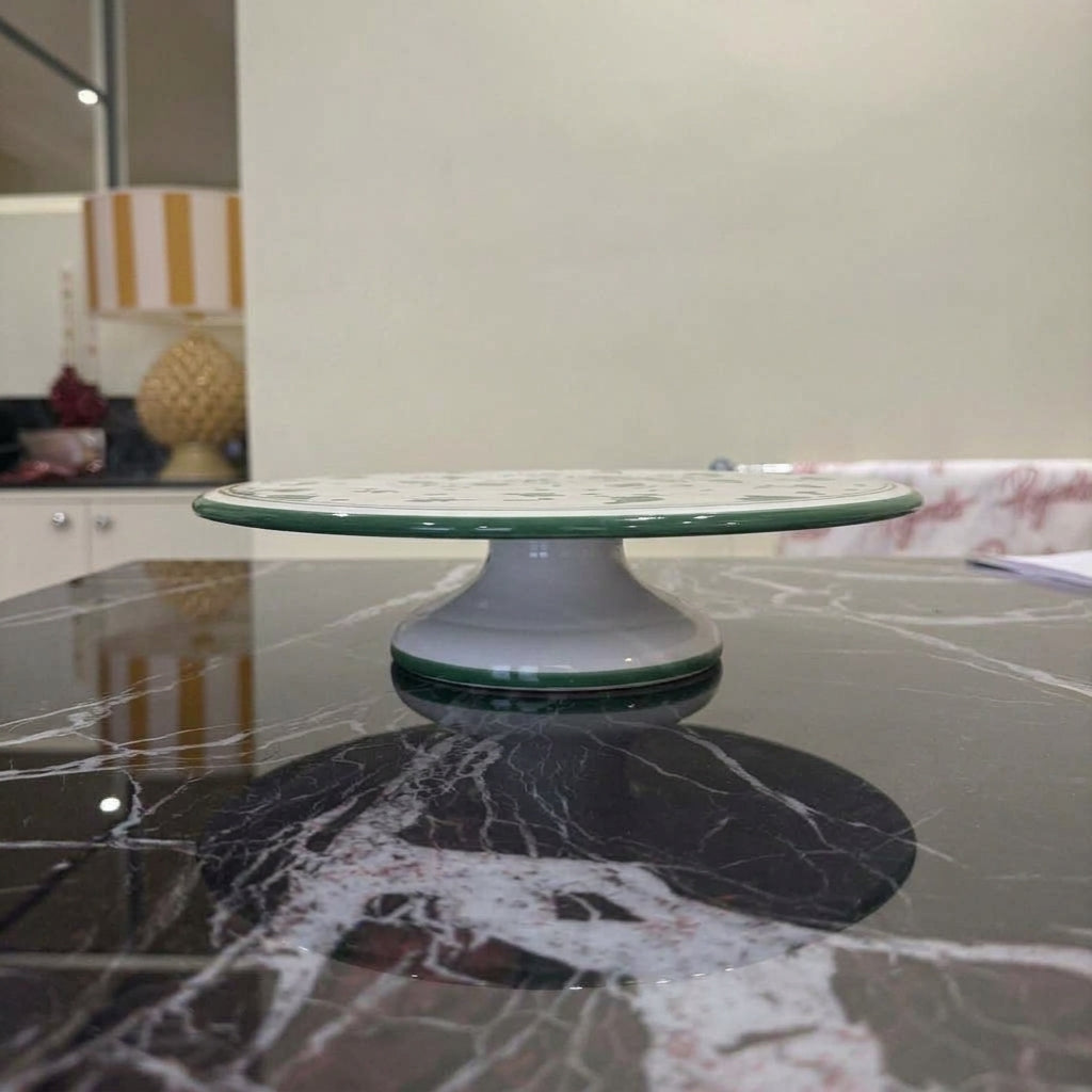 28cm Serving Plate It's Christmas time - Green