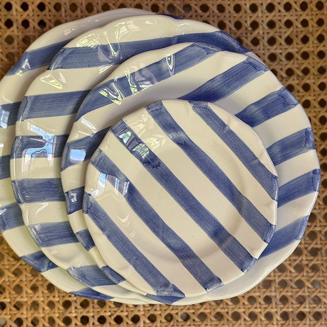 Assiette Rayure Bleu Ciel Pasta