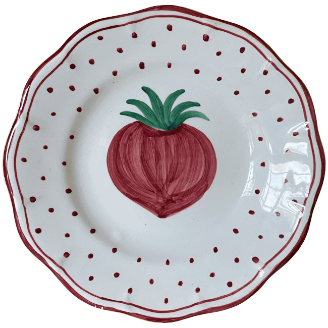 Plate 16cm Tomato Red Dots