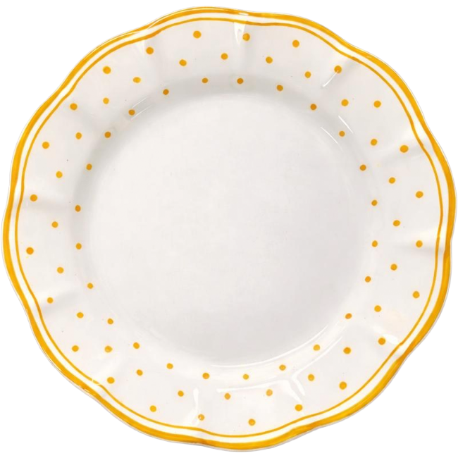 Plate 25cm Yellow Dots