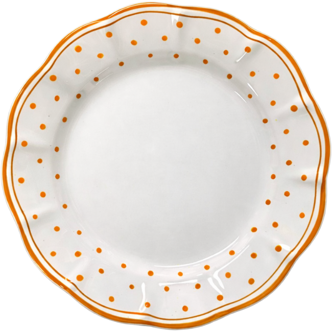 Plate 25cm Orange Dots