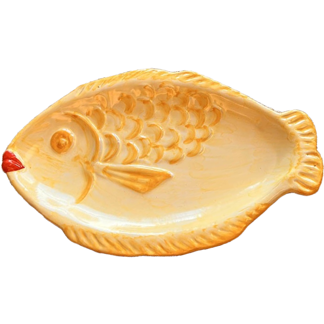 Plat Poisson Baci 35cm Jaune